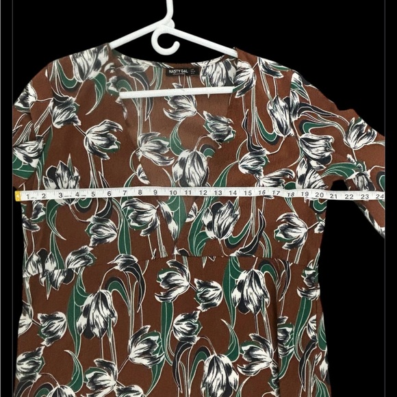Nasty Girl Floral Brown Dress - Picture 4 of 6